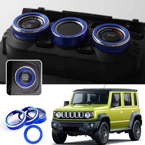 ジムニー用 エアコンダイヤルカバー 新型ジムニー用 内装パーツ アクセサリー（ブルー）