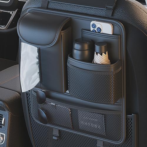 Rakuten - 車用収納袋 シートバックバッグ 後部座席用収納袋 ティッシュボックス 小物 大容量 多機能便利グッズ