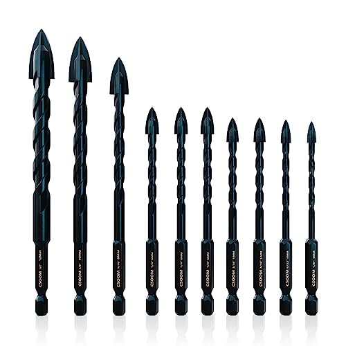 10セット 4翼 コンクリートドリル、ドリル 穴 開け、陶器 穴あけ ドリルビット