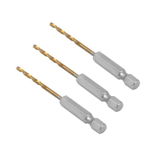 Rakuten - ハイスピードスチールねじれドリルビット 直径2.5mm 長さ76mm ストレートねじれジョバードリルビット - 金属 木工 プラスチック アルミニウム用 3個セット