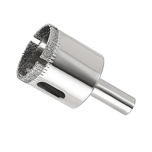 - ドリリング直径：30mm / 1-3/16"；シャンク直径：9.6mm / 0.38"；ドリリング深さ：31mm / 1.22"；全長：56mm / 2.2"- ガラス、セラミックタイル、大理石、石材、ガラスボトル、鍋などの穴あけに使用されます。- 強化ガラス、プラスチック、木材、コンクリート、または約1/2"以上の深さには使用できません。- ドリリングエリアには冷却材や潤滑剤として常に水を使用し、冷却し、寿命を延ばします。- クリア ランスホール付きのダイヤモンドホールソーは、冷却水の入り口とチップのドレインを容易にし、ドリリングプロセスを簡単にします。- ドリルビットのニッケルメッキは腐食に対して耐性を持ち、ツールの寿命を延ばします。- 耐久性があり、振動が少なく、欠けが最小限の精密なドリリングを提供します。- ホールソーはエッジの欠けないスムーズな切断を行います。- 穴の中心をマーキングしてください。ドリリングする材料がしっかりと固定されていることを確認してください。低速で始め、徐々にスピードを上げ、ドリルをしっかりと握り、均等な圧力をかけ、終了近くでは軽い圧力を使用してください。- ドリリング直径：30mm / 1-3/16"；シャンク直径：9.6mm / 0.38"；ドリリング深さ：31mm / 1.22"；全長：56mm / 2.2"- ガラス、セラミックタイル、大理石、石材、ガラスボトル、鍋などの穴あけに使用されます。- 強化ガラス、プラスチック、木材、コンクリート、または約1/2"以上の深さには使用できません。- ドリリングエリアには冷却材や潤滑剤として常に水を使用し、冷却し、寿命を延ばします。- クリア ランスホール付きのダイヤモンドホールソーは、冷却水の入り口とチップのドレインを容易にし、ドリリングプロセスを簡単にします。- ドリルビットのニッケルメッキは腐食に対して耐性を持ち、ツールの寿命を延ばします。- 耐久性があり、振動が少なく、欠けが最小限の精密なドリリングを提供します。- ホールソーはエッジの欠けないスムーズな切断を行います。- 穴の中心をマーキングしてください。ドリリングする材料がしっかりと固定されていることを確認してください。低速で始め、徐々にスピードを上げ、ドリルをしっかりと握り、均等な圧力をかけ、終了近くでは軽い圧力を使用してください。