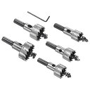 5個 ホールソーキット 16 mm 20 mm 22 mm 25 mm 32 mm HSS ホールカッターセット 三角シャンク