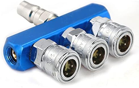 エアーカプラー 3連 分岐 ワンタッチ型 接続 ソケット 汎用 エアージョイント ソケット