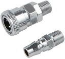 エアプラグ ソケット R1/4おねじ エアーカプラー PT1/4 内ネジ用ソケット 内ネジ用プラグ 防錆 20型 汎用型低圧継ぎ手 20SMと20PM