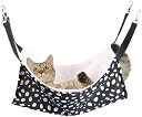 猫用ハンモック ベッド 昼寝用 黒白 秋冬対応 安定取り付け