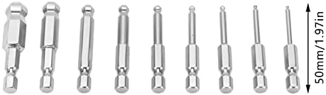 ドライバービットセット ボールポイントビット 鋼磁気ボールヘッドビット ボールエンド 1/4インチシャンク 9pcs