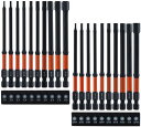 20本セット 六角レンチ ビットセット ロング全長100mm S2スチールインパクトドライバービット