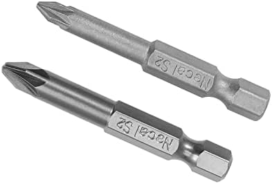 PZスキュードライバービットセット S2鋼製 空圧または動力工具用 50mm x H6.35mm x PZ1 PZ2 PZ3六角シ..