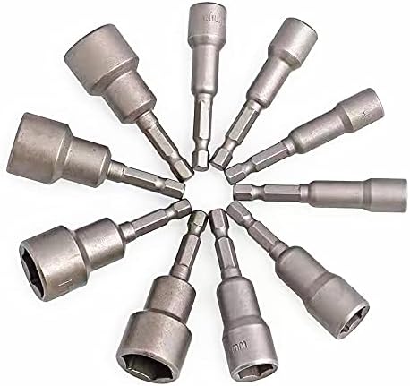 ソケットアダプター 6mm15mm 10本セット 電動ドリル用 六角シャンク