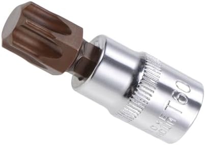 トルクスビットソケット メトリック T60 ビット 3/8" ドライブ 1.5" 長さ S2合金鋼熱処理済み CR-V ソ..
