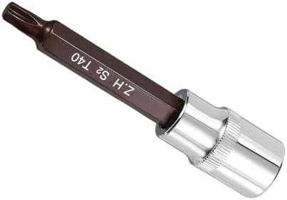 トルクスビットソケット メトリック T40 ビット 1/2"ドライブ 4"長 S2合金鋼熱処理済み CR-V ソケット
