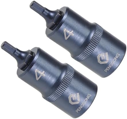 六角ビットソケット H4ビット 1/2"ドライブ 2"長 スタータイプS2合金鋼Cr-Vソケット ブルー色