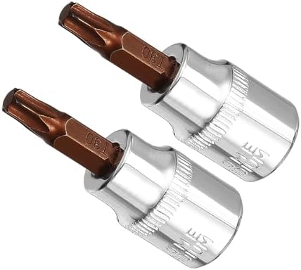トルクスビットソケット メトリック T30 ビット 3/8"ドライブ 2"長 S2合金鋼熱処理済みCR-Vソケット - ..