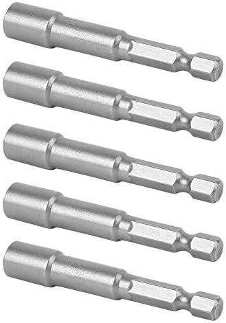 磁気六角ソケット 電動ドライバー 磁気ドリルビットアダプター 6mmヘッドサイズ/ 65mm長さ 工具鋼素材