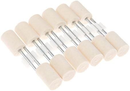 研磨ヘッド 研ぎ器 羊毛フェルトバフ 鏡面研磨 金属磨き 円筒形研磨工具 2.35x12mm