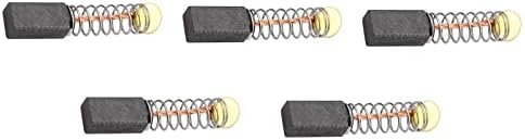 Rakuten - カーボンブラシ - 10mmx5mmx4mm/ブラック ゴールドトーン/5個入り