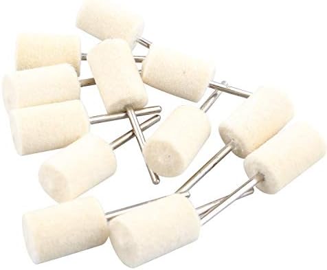 12mm円柱型 軸付き砥石 研磨ヘッド 研削ヘッド シルバートーン 12個セット