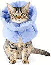 そらいろ M エリザベスカラー 猫用 布製 軽量 ソフト 快適 調整可能 洗える 可愛い 首ガード 暖かい 介護用 皮膚病 傷口保護 傷舐め防止 引っ掻き防止 避妊手術 去勢手術