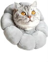 犬猫用 手術後傷防止綿質カラー (グレー, XS)