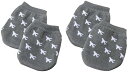 スマイルキッズ キャスター カバー グレー (飛行機柄) 約8×9cm 4個入