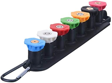 圧力洗浄機チップセット ノズルホルダー付き ノズルチップ7個 1/4インチ クイックコネクト4000PSI