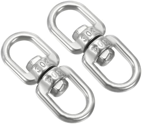 Rakuten - 両端アイフック M4 使用荷重133kg/293lbs 2個 304ステンレス鋼 リングコネクタ 海洋係留吊り下げ用