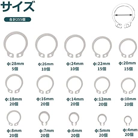 �����ߤ��� ���å���å� 15�� 4mm-28mm 255��