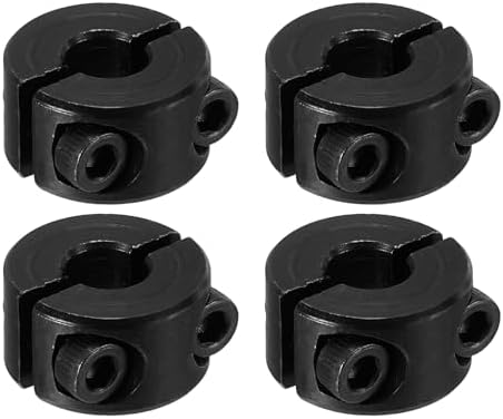 シャフトカラー4個セット ダブルスプリット 軸カラー ロックカラー 内径6mm 外径16mm 幅9mm クランプカラー 黒