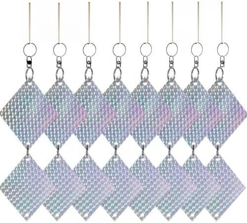 鳩よけ 反射板 吊り下げ ツバメよけ 窓枠用 2連8組
