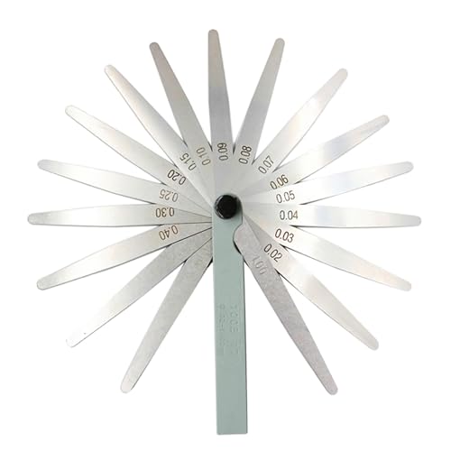 Rakuten - シックネスゲージ 100mm 17枚組 0.02mm~1.0mm 隙間ゲージ厚さ測定工具