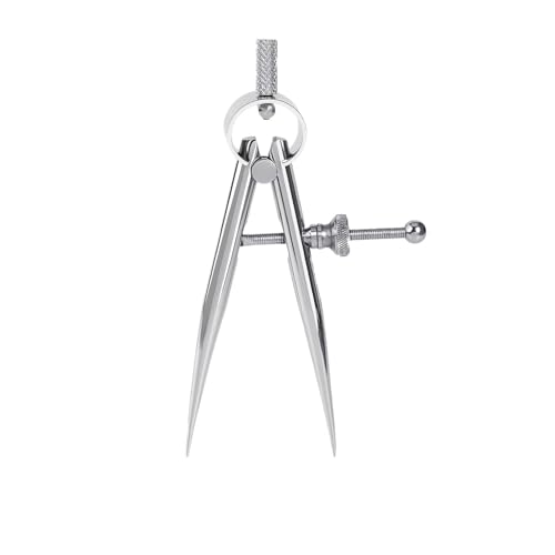 レザークラフト デバイダー 調節可304 ステン レザークラフト コンパス 高光沢ディバイダー DIY革工芸 皮革製造用 (Sサイズ)