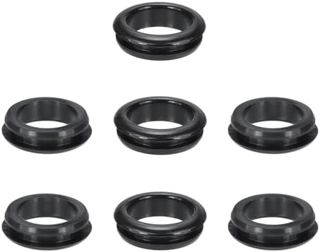 乐天商城 - シリコーンラバーグロメット 1-1/2インチ（38mm）ドリル穴、1-1/4インチ（32mm）内径 黒色配線用トップハットワイヤーガスケットラバーホールプラグ