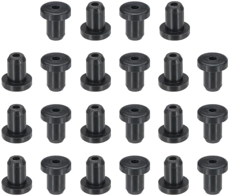 樂天商城 - シリコーンラバーグロメット 22個セット 黒 7mm/0.28インチ 上部直径 7.6mm/0.3インチ 高さ 4mm/3/16インチ ドリル穴 2mm/1/16インチ 内径 6mm/0.2インチ 溝幅