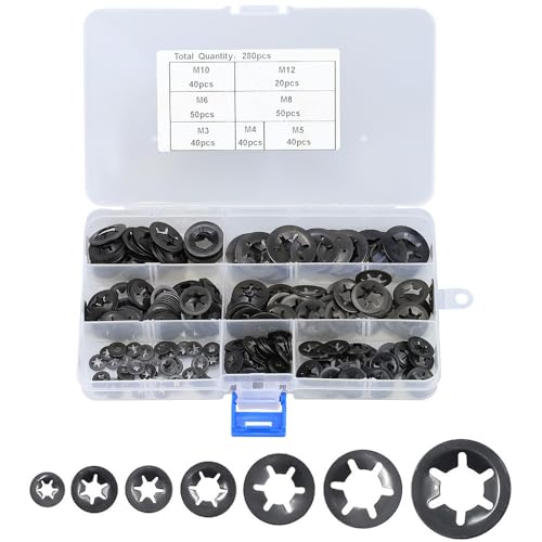 内部歯スターロックワッシャー クイックスピードロックワッシャー 7サイズセット 内部歯 ワッシャー ス..