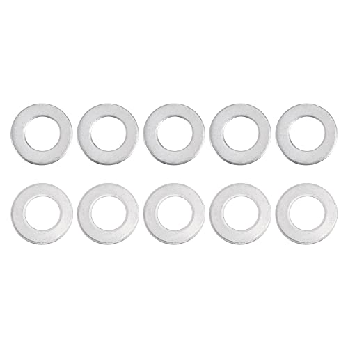Rakuten - 15 mm x 28 mm x 2 mm(ID x OD x T) フラットワッシャー 25個 産業機械用 平リングガスケット シルバートーン