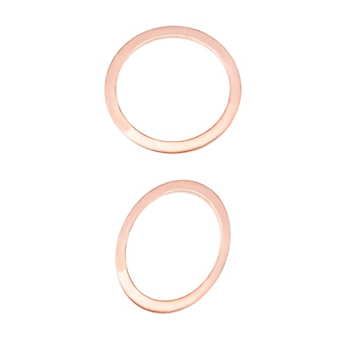 Rakuten - 36.3 mmx44mmx2mm(IDxODxT) フラット銅シーリング ワッシャー 2 個 産業機械用 M36 ネジ 銅フラット リング ガスケット