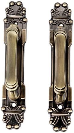 取っ手 つまみ レトロ 引き出し キャビネット 取手 ノブ タンス ハンドル 食器棚 戸棚 ドア 亜鉛合金 ブロンズ 165mm