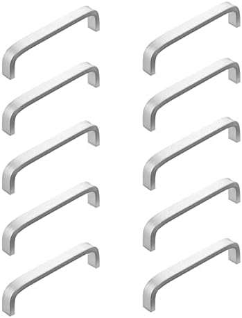 Rakuten - 引き出し つまみ キャビネット 食器棚用 取っ手 タンス 戸棚 取手 128mm 10個セット シルバー