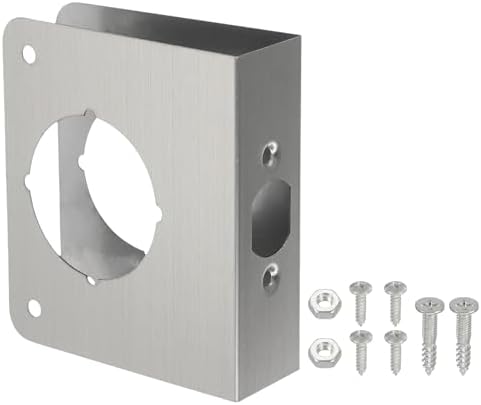 ドア補強プレート 1セット 1-3/8"厚 ドア用 4-1/2"サイズ ドアノブロックラッチデッドボルトカバープレ..