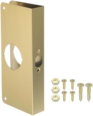 ドア補強プレート 1セット 1-3/8"厚 9"サイズ ドアノブロックラッチデッドボルトカバープレート ホーム..
