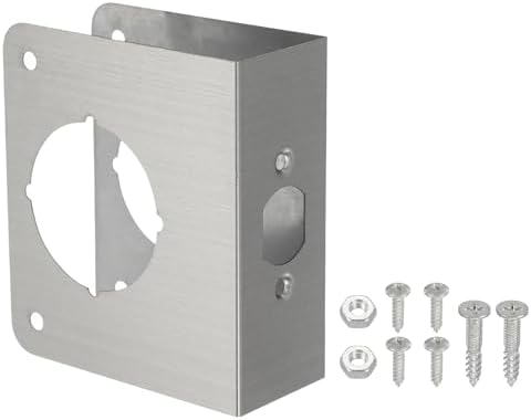 ドア補強プレート 1セット ドア補強修理 1-3/4"厚 ドア用 4-1/2"サイズ ドアノブロックラッチデッドボ..