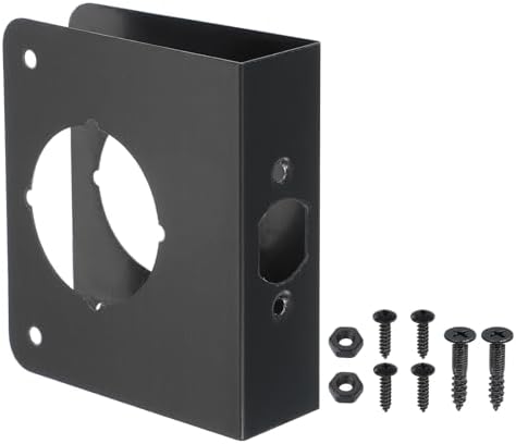 ドア補強プレート 1セット 1-3/8"厚 4-1/2"サイズ ドアノブロックラッチデッドボルトカバープレート ホ..