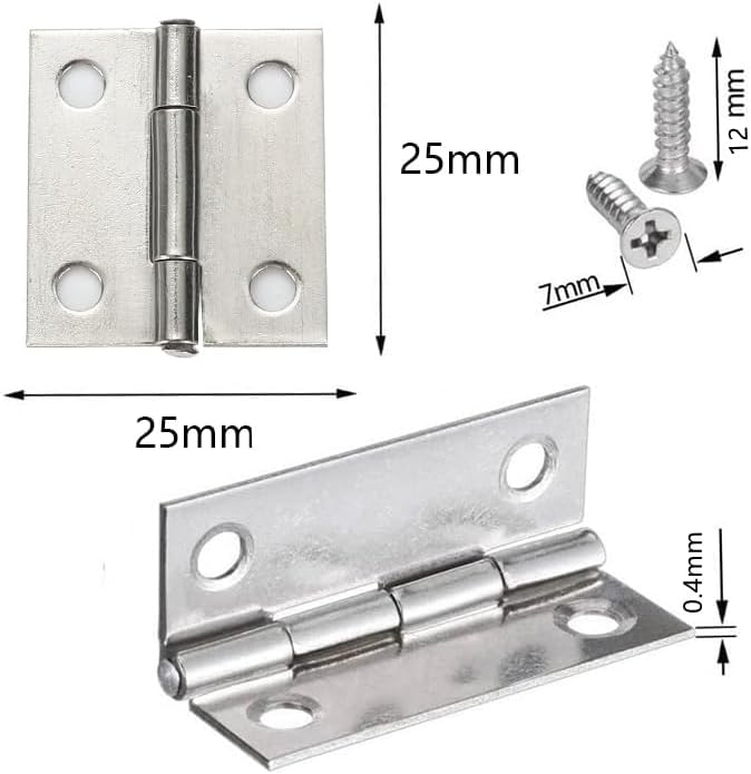 ミニバットヒンジ ステンレス平型蝶番 ドアハード ウェアヒンジ キャビネット 家具...