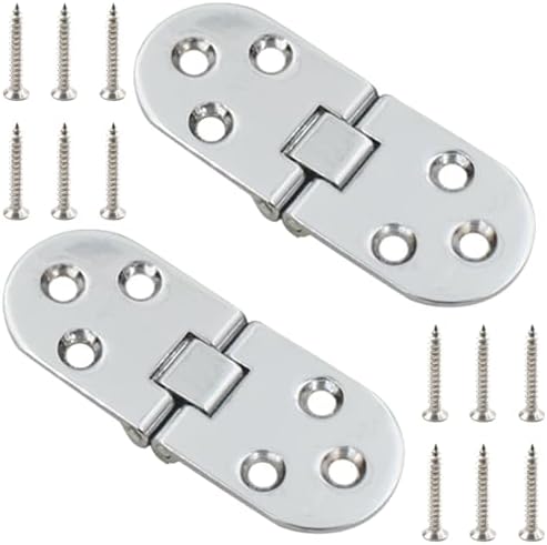 折りたたみヒンジ 家具ヒンジ ドアヒンジ 家具固定・補修パーツ 耐摩耗 取り付け簡単 2個入り シルバー