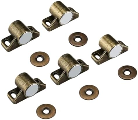 5個入り 磁石 キャッチ 強力 ラッチ ステンレス鋼 磁気キャッチラッチ 丸 小型 ネジ付き ドア止め金具 DIY 家具 扉 戸棚 食器棚 引き出し用 自動 閉鎖