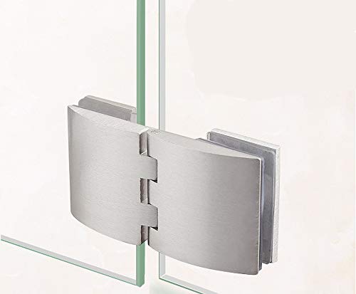 180度ガラスクランプ4個、調整可能8〜10mm、キャビネットガラスドア用ピボットヒンジ