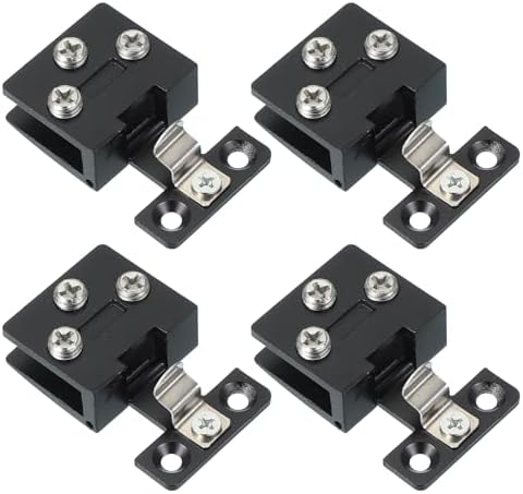 1-3/16インチ キャビネットガラスドアヒンジ 4個 ワインキャビネットクランプ フレームレスキャビネッ..