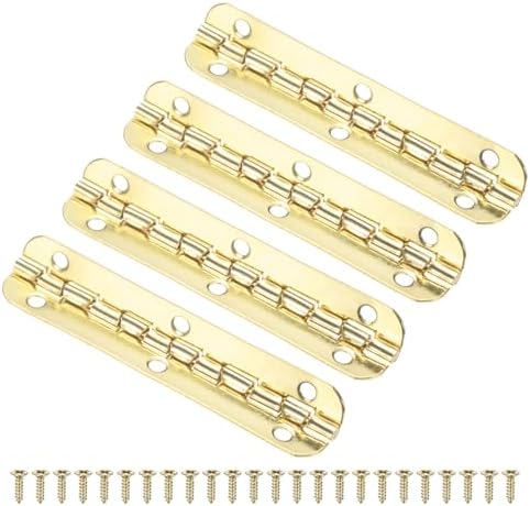 4パック ドアヒンジ 2-9/16インチ（65mm）電気めっきされた鉄製インテリアドア折りたたみバット180°ミ..