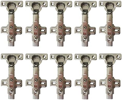 95度 ハーフオーバーレイヒンジ 26mm ダンパー付き ソフトクロージングクリップ 10個パック
