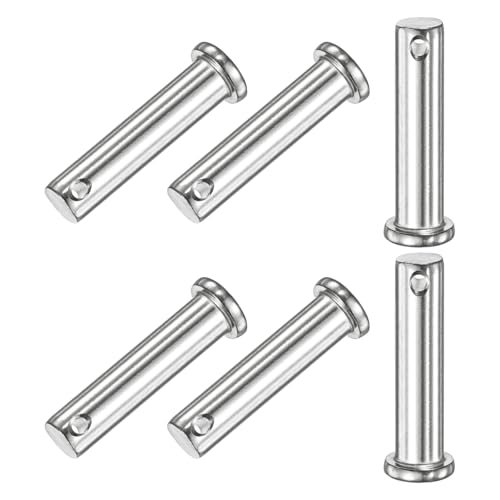 Rakuten - 6個入りシングルホールクレビスピン M10 x 45mm 304ステンレススチールフラットヘッドクレビスピン